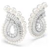 Ariana Grande X Swarovski oorbellen met kristallen parel, gemengde slijpvormen, wit, gerhodineerd Ariana Grande X Swarovski oorbellen met kristallen parel, gemengde slijpvormen, wit, gerhodineerd