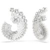 Ariana Grande X Swarovski oorbellen met kristallen parel, gemengde slijpvormen, wit, gerhodineerd Ariana Grande X Swarovski oorbellen met kristallen parel, gemengde slijpvormen, wit, gerhodineerd