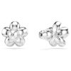 Ariana Grande X Swarovski oorbellen met kristallen parel, ronde slijpvorm, bloemmotief, wit, gerhodineerd