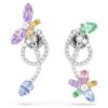 Ariana Grande X Swarovski oorbellen met oorbevestiging, gemengde slijpvormen, libelle, bloem, veelkleurig, gerhodineerd Ariana Grande X Swarovski oorbellen met oorbevestiging, gemengde slijpvormen, libelle, bloem, veelkleurig, gerhodineerd