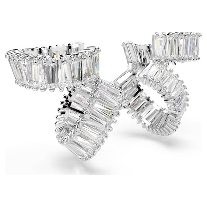 Ariana Grande X Swarovski oorcuffs met baguette-slijpsel, wit, gerhodineerd Ariana Grande X Swarovski oorcuffs met baguette-slijpsel, wit, gerhodineerd