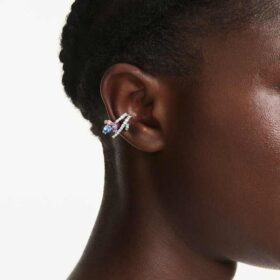 Ariana Grande X Swarovski oorcuffs met gemengde slijpvormen, veelkleurig, gerhodineerd Ariana Grande X Swarovski oorcuffs met gemengde slijpvormen, veelkleurig, gerhodineerd