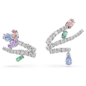 Ariana Grande X Swarovski oorcuffs met gemengde slijpvormen, veelkleurig, gerhodineerd Ariana Grande X Swarovski oorcuffs met gemengde slijpvormen, veelkleurig, gerhodineerd