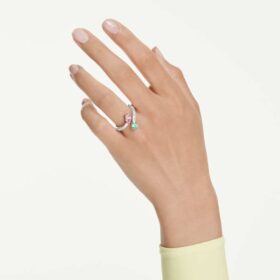 Ariana Grande X Swarovski open ring met gemengde slijpvormen, veelkleurig, gerhodineerd