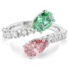 Ariana Grande X Swarovski open ring met gemengde slijpvormen, veelkleurig, gerhodineerd