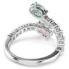 Ariana Grande X Swarovski open ring met gemengde slijpvormen, veelkleurig, gerhodineerd