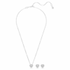 Ariana Grande X Swarovski-set met gemengde slijpvormen, hart, wit, gerhodineerd Ariana Grande X Swarovski-set met gemengde slijpvormen, hart, wit, gerhodineerd