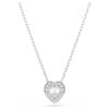 Ariana Grande X Swarovski-set met gemengde slijpvormen, hart, wit, gerhodineerd Ariana Grande X Swarovski-set met gemengde slijpvormen, hart, wit, gerhodineerd