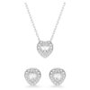 Ariana Grande X Swarovski-set met gemengde slijpvormen, hart, wit, gerhodineerd Ariana Grande X Swarovski-set met gemengde slijpvormen, hart, wit, gerhodineerd