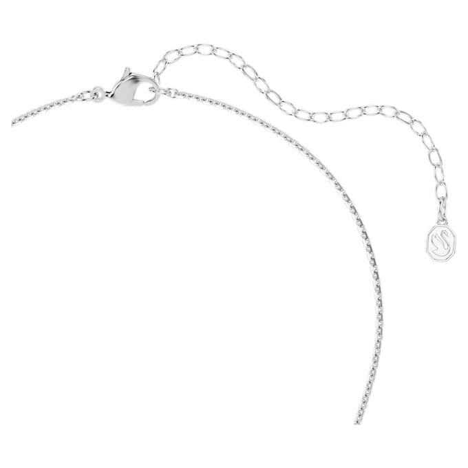 Ariana Grande X Swarovski-set met kristallen parel, ronde slijpvorm, bloem, wit, gerhodineerd Ariana Grande X Swarovski-set met kristallen parel, ronde slijpvorm, bloem, wit, gerhodineerd