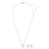 Ariana Grande X Swarovski-set met kristallen parel, ronde slijpvorm, bloem, wit, gerhodineerd Ariana Grande X Swarovski-set met kristallen parel, ronde slijpvorm, bloem, wit, gerhodineerd
