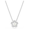 Ariana Grande X Swarovski-set met kristallen parel, ronde slijpvorm, bloem, wit, gerhodineerd Ariana Grande X Swarovski-set met kristallen parel, ronde slijpvorm, bloem, wit, gerhodineerd