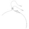 Ariana Grande X Swarovski Y-ketting met gemengde slijpvormen, kristallen parel, hartje, wit, gerhodineerd Ariana Grande X Swarovski Y-ketting met gemengde slijpvormen, kristallen parel, hartje, wit, gerhodineerd