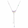 Ariana Grande X Swarovski Y-ketting met gemengde slijpvormen, libelle, veelkleurig, gerhodineerd Ariana Grande X Swarovski Y-ketting met gemengde slijpvormen, libelle, veelkleurig, gerhodineerd