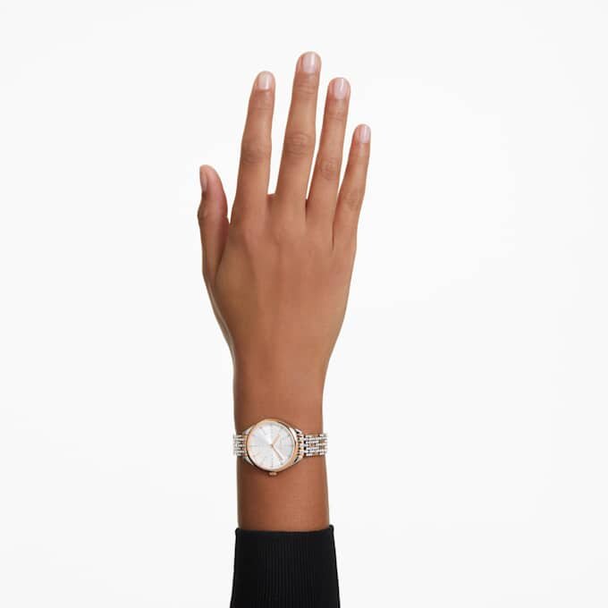 Attract Watch Swiss Made, metalen armband, roségoudkleurig, roségoudkleurige afwerking Attract Watch Swiss Made, metalen armband, roségoudkleurig, roségoudkleurige afwerking