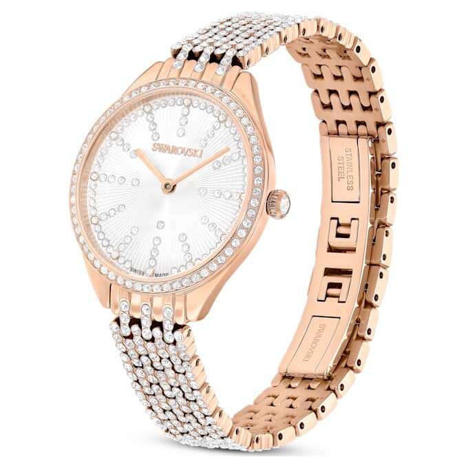Attract Watch Swiss Made, metalen armband, roségoudkleurig, roségoudkleurige afwerking Attract Watch Swiss Made, metalen armband, roségoudkleurig, roségoudkleurige afwerking