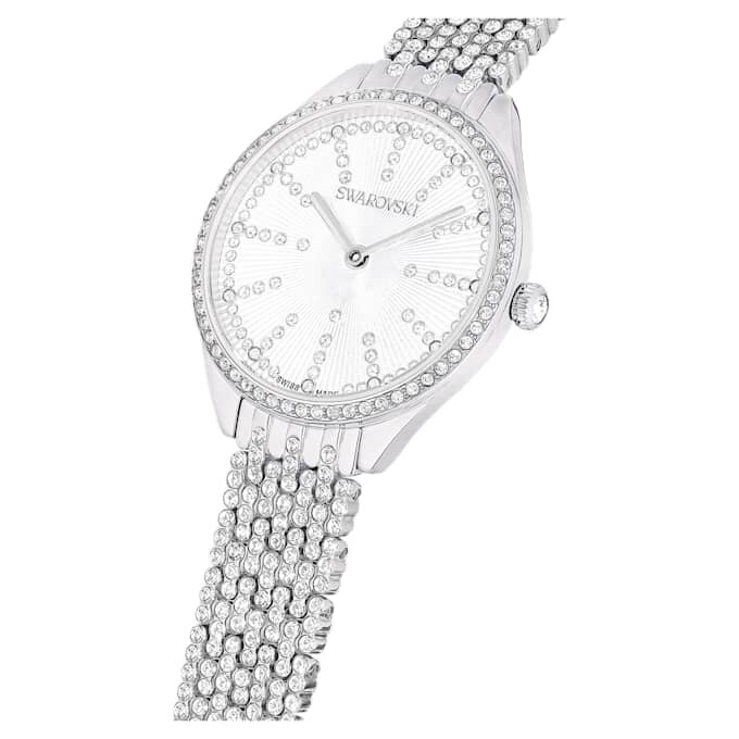 Attract Watch Swiss Made, metalen armband, zilverkleurig, roestvrij staal Attract Watch Swiss Made, metalen armband, zilverkleurig, roestvrij staal