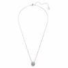 Bella V-hanger, ronde slijpvorm, blauw, gerhodineerd Bella V-hanger, ronde slijpvorm, blauw, gerhodineerd