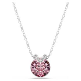 Bella V-hanger, ronde slijpvorm, roze, gerhodineerd