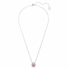 Bella V-hanger, ronde slijpvorm, roze, gerhodineerd Bella V-hanger, ronde slijpvorm, roze, gerhodineerd