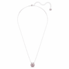 Bella V-hanger, ronde slijpvorm, roze, gerhodineerd Bella V-hanger, ronde slijpvorm, roze, gerhodineerd