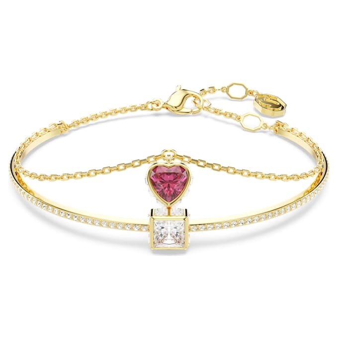 Chroma-armband met hart, rood, verguld Chroma-armband met hart, rood, verguld