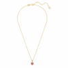 Chroma hartvormige hanger, rood, verguld Chroma hartvormige hanger, rood, verguld