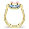 Chroma-ring met kussenslijpsel, veelkleurig, verguld Chroma-ring met kussenslijpsel, veelkleurig, verguld