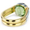 Chroma-ring met kussenslijpsel, veelkleurig, verguld Chroma-ring met kussenslijpsel, veelkleurig, verguld