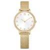 Clarica-horloge, Swiss Made, metalen armband, goudkleurig, goudkleurige afwerking Clarica-horloge, Swiss Made, metalen armband, goudkleurig, goudkleurige afwerking