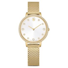 Clarica-horloge, Swiss Made, metalen armband, goudkleurig, goudkleurige afwerking