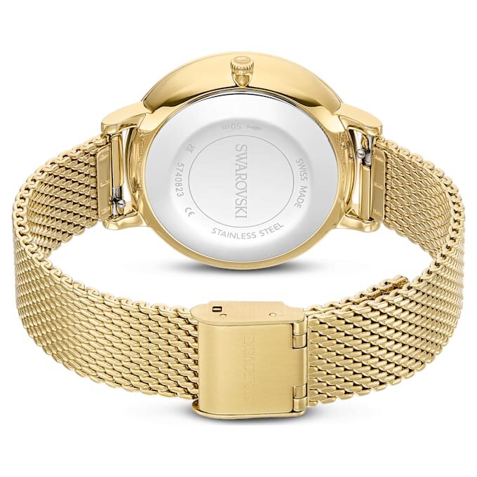 Clarica-horloge, Swiss Made, metalen armband, goudkleurig, goudkleurige afwerking Clarica-horloge, Swiss Made, metalen armband, goudkleurig, goudkleurige afwerking