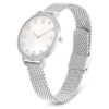 Clarica-horloge, Swiss Made, metalen armband, zilverkleurig, roestvrij staal