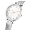 Clarica-horloge, Swiss Made, metalen armband, zilverkleurig, roestvrij staal