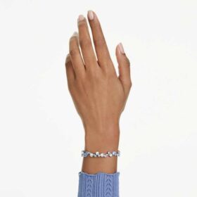 Constella-armband met gemengde slijpvormen, blauw, gerhodineerd Constella-armband met gemengde slijpvormen, blauw, gerhodineerd