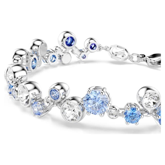 Constella-armband met gemengde slijpvormen, blauw, gerhodineerd Constella-armband met gemengde slijpvormen, blauw, gerhodineerd