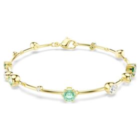 Constella-armband met gemengde slijpvormen, groen, verguld Constella-armband met gemengde slijpvormen, groen, verguld