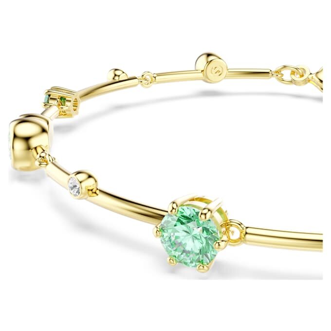 Constella-armband met gemengde slijpvormen, groen, verguld Constella-armband met gemengde slijpvormen, groen, verguld