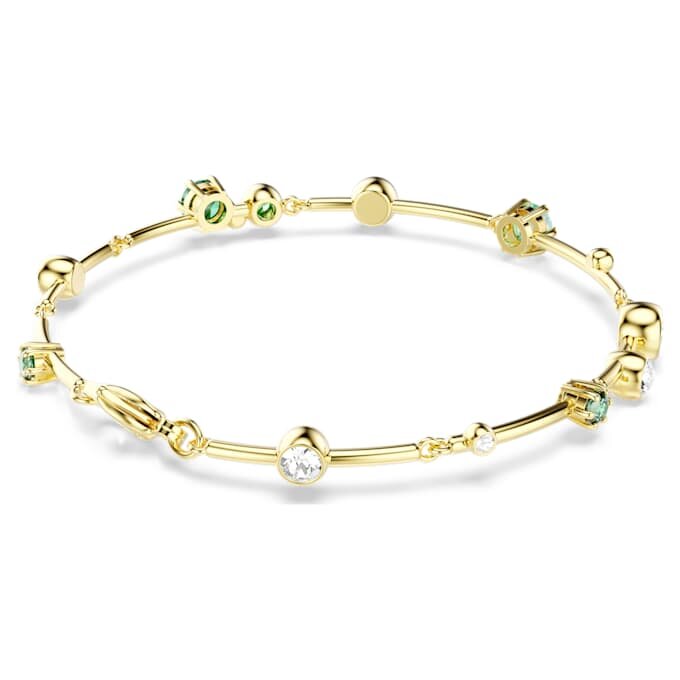 Constella-armband met gemengde slijpvormen, groen, verguld Constella-armband met gemengde slijpvormen, groen, verguld
