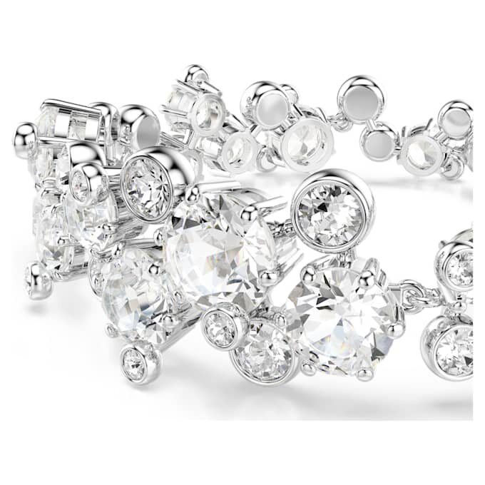 Constella-armband met gemengde slijpvormen, wit, gerhodineerd Constella-armband met gemengde slijpvormen, wit, gerhodineerd