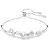 Constella-armband met kristallen parels, ronde slijpvormen, wit, gerhodineerd Constella-armband met kristallen parels, ronde slijpvormen, wit, gerhodineerd