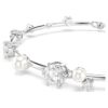 Constella-armband met kristallen parels, ronde slijpvormen, wit, gerhodineerd Constella-armband met kristallen parels, ronde slijpvormen, wit, gerhodineerd