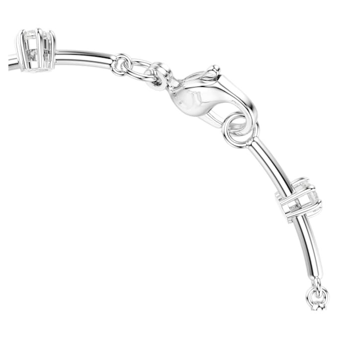 Constella-armband met kristallen parels, ronde slijpvormen, wit, gerhodineerd Constella-armband met kristallen parels, ronde slijpvormen, wit, gerhodineerd