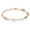 Constella-armband met kristallen parels, ronde slijpvormen, wit, roségoudkleurig verguld Constella-armband met kristallen parels, ronde slijpvormen, wit, roségoudkleurig verguld