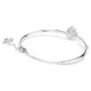 Constella-armband met ronde slijpvorm, dansende steen, wit, gerhodineerd