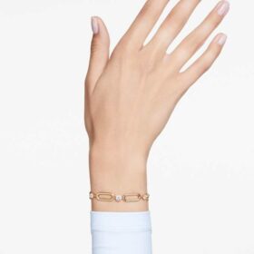 Constella-armband wit, verguld