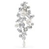 Constella-broche met kristallen parel, ronde slijpvorm, wit, gerhodineerd Constella-broche met kristallen parel, ronde slijpvorm, wit, gerhodineerd