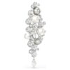 Constella-broche met kristallen parel, ronde slijpvorm, wit, gerhodineerd Constella-broche met kristallen parel, ronde slijpvorm, wit, gerhodineerd