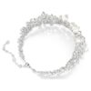 Constella-choker met kristallen parel, ronde slijpvorm, wit, gerhodineerd Constella-choker met kristallen parel, ronde slijpvorm, wit, gerhodineerd