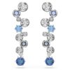Constella druppeloorbellen met gemengde slijpvormen, blauw, gerhodineerd